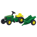 Pedaltraktor fra Rolly Kid: John Deere m/vogn. - Billede 1
