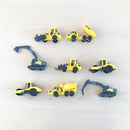 Biler, 7 cm, 8 stk Arbejdsmaskiner Volvo - Billede 1