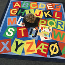 Legetæppe med Alfabetet (fra A - Å) - 2 x 2 meter. - Billede 1