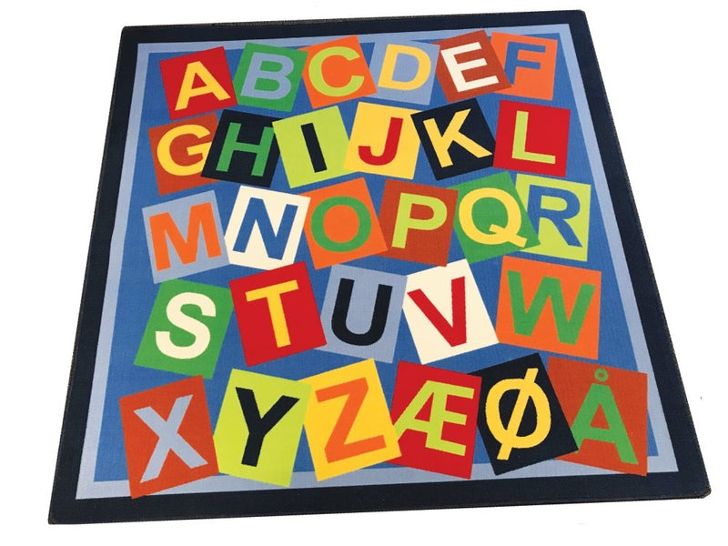 Legetæppe med Alfabetet (fra A - Å) - 2 x 2 meter. - Billede 1