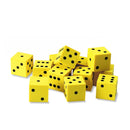 200 Støjsvage Gule Terninger med prikker i Skum - Fra 3 år. - Billede 1