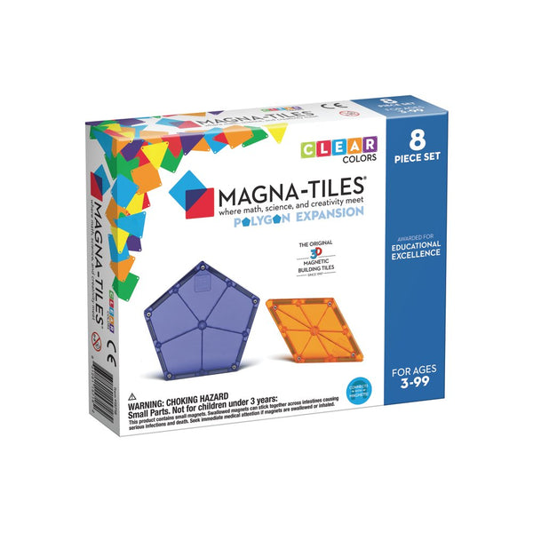 Magna-Tiles Udvidelses Sæt med 8 Polygoner - Fra 3 år. - Billede 1
