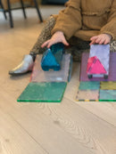 Magna-Tiles - 50 stk. transparent frosted - Grand Prix. - Billede 1