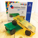 Magna-Tiles Udvidelses Sæt m. 2 Biler - Fra 3 år. - Billede 1