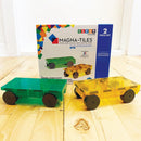 Magna-Tiles Udvidelses Sæt m. 2 Biler - Fra 3 år. - Billede 1