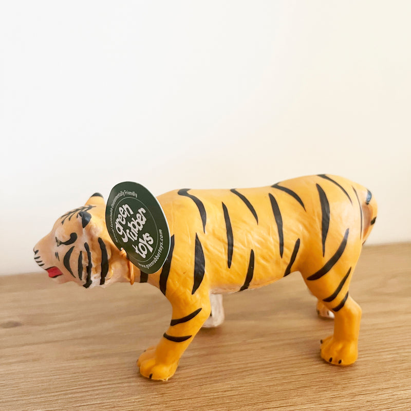 Dyr - Tiger fra Green Rubber Toys - L:15 cm.