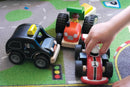 Wonder Cars Træbil - Sort Taxa - 13 cm - Fra 18 mdr. - Billede 1