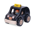 Wonder Cars Træbil - Sort Taxa - 13 cm - Fra 18 mdr. - Billede 1