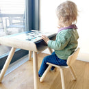 Børnestol i træ fra PlanToys - Træfarvet - Fra 3 år. - Billede 1