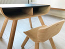 Børnebord & stol i træ fra PlanToys - Sort/Træfarvet - Fra 3 år. - Billede 1