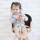 Højstol i træ fra PlanToys - Sort/Træfarvet - Fra 6 mdr. - Billede 1