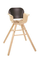Højstol i træ fra PlanToys - Sort/Træfarvet - Fra 6 mdr. - Billede 1