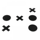 Kryds & Bolle spil i mat sort plexi - Brikker: Ø:18 cm. - Billede 1