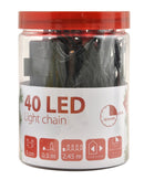 Lyskæde på batteri - 40 LED - 1 stk. - Billede 1