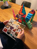 Magna-Tiles House - 28 stk. gennemsigtig m. specialdele. - Billede 1