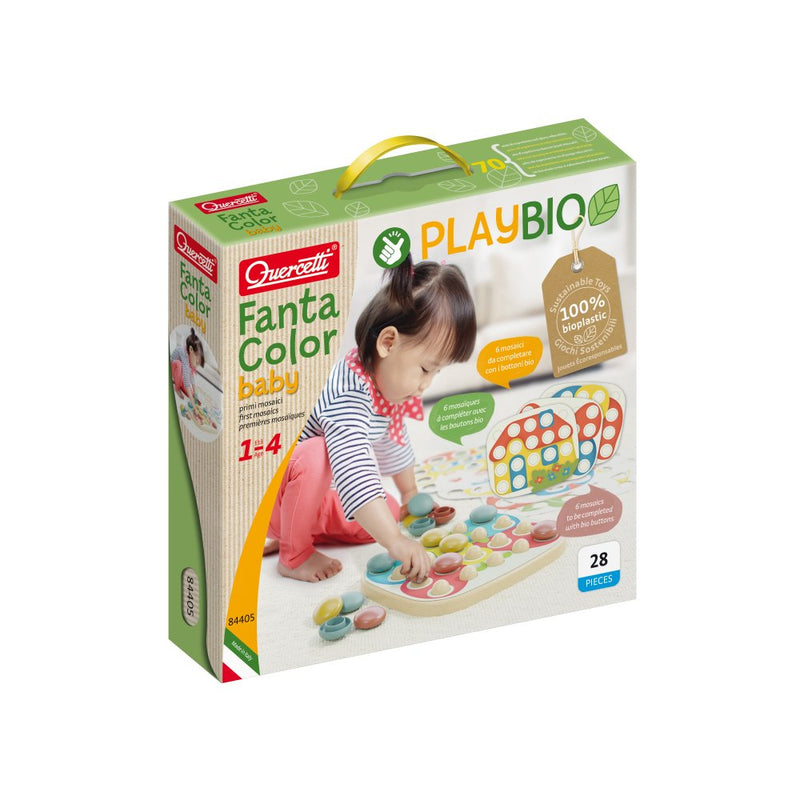Quercetti Fantacolor Baby Stift mosaik - 100% BIOplast - Fra 1 år - Billede 1