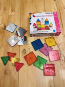 Magna-Tiles Stardust - 15 stk. gennemsigtig m. stjernestøv. - Billede 1