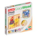 Quercetti træpuslespil - bondegård - 6 dele - Billede 1