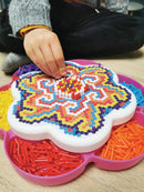 Mandala stift mosaik - 1200 stifter - Ø:5 mm - Quercetti - Fra 5 år. - Billede 1