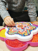 Mandala stift mosaik - 1200 stifter - Ø:5 mm - Quercetti - Fra 5 år. - Billede 1