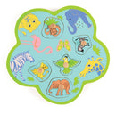 Knoppuslespil m. lyd, dyr,  træ, 5 dele - Billede 1