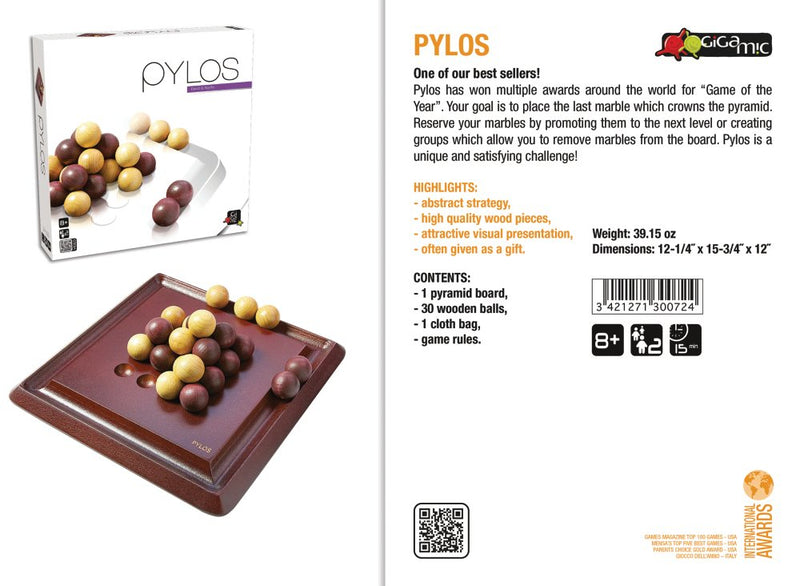 Pylos strategispil i træ - Hjernevrider fra Gigamic - Fra 8 år. - Billede 1