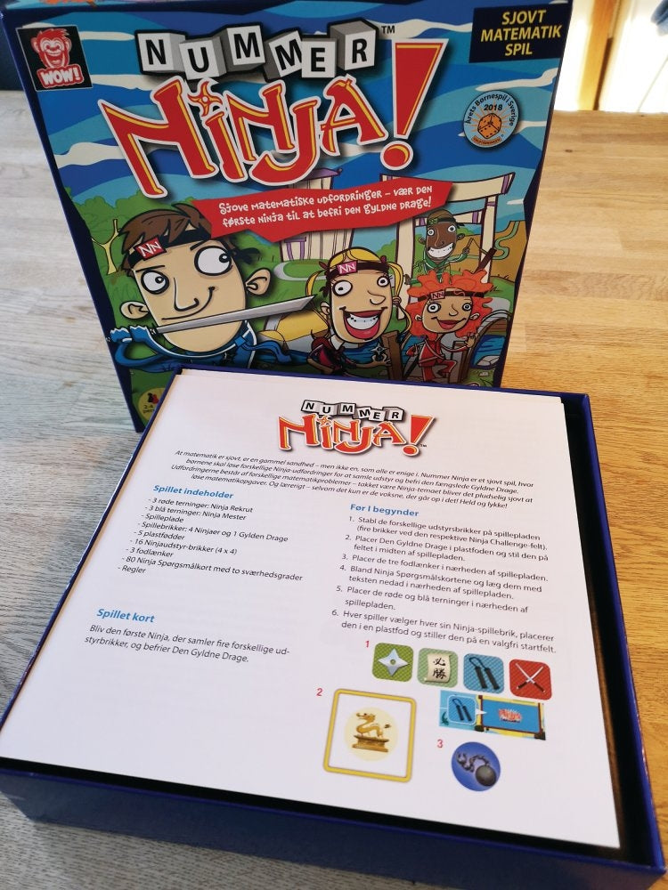 Nummer Ninja - matematisk brætspil - Games4u - Fra 7 år. - Billede 1
