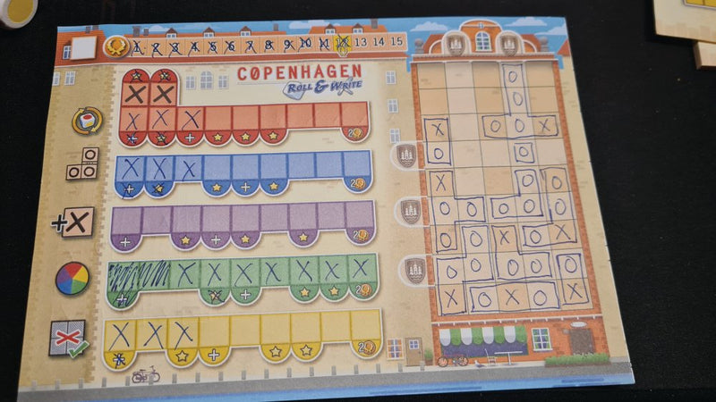 Copenhagen: Roll & Write spillet - Spilbræt - Fra 8 år. - Billede 1