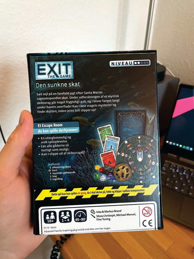 EXIT 4: Den Sunkne Skat - Escape Room spil - Fra 12 år - Billede 1
