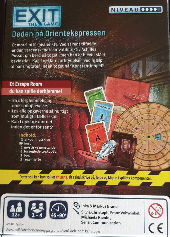 EXIT 6: Døden På Orientekspressen - Escape Room spil - Fra 12 år. - Billede 1