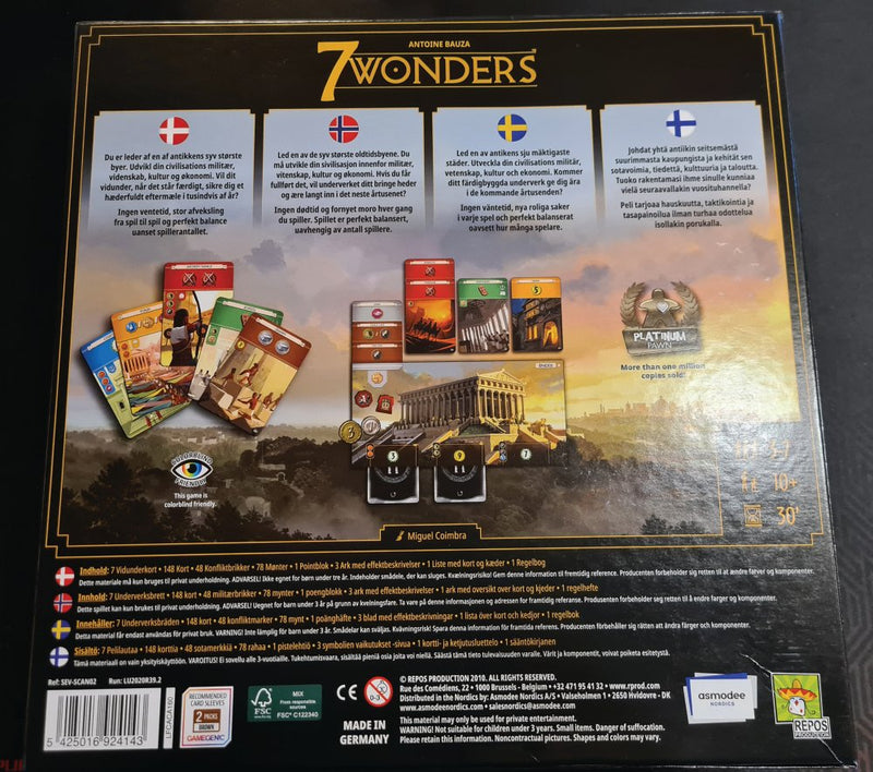 7 Wonders brætspillet - Årets Voksenspil 2011 - Fra 13 år - Billede 1