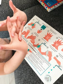 Vask Mig Klog Læringsark til hånd og hårvask - For 0-5 årige - Billede 1