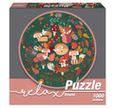 Relax afslappende puslespil - 1 stk - 1000 brikker - Rundt - Billede 1
