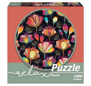 Relax afslappende puslespil - 1 stk - 1000 brikker - Rundt - Billede 1
