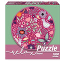 Relax afslappende puslespil - 1 stk - 1000 brikker - Rundt - Billede 1