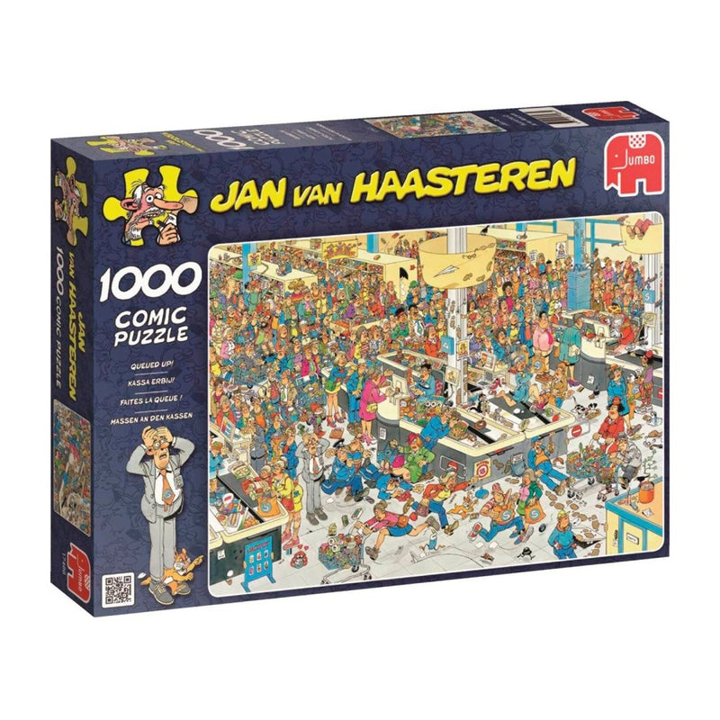 Pappuslespil - Supermarkedskø - 1000 brikker - Jan van Haasteren. - Billede 1