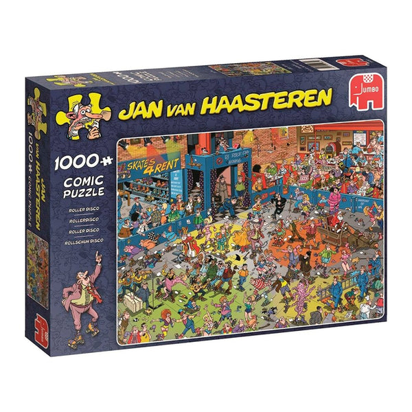 Pappuslespil - Rulleskøjte Diskotek - 1000 brikker - Jan van Haasteren. - Billede 1