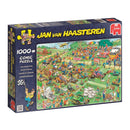 Pappuslespil - Plæneklipperræs - 1000 brikker - Jan van Haasteren. - Billede 1