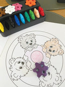 Tegneleg - Primomo Sansefarver - 12 stk Blomster - Fra 3 år. - Billede 1