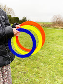 Jonglør Ringe - 10 stk - Forskellige farver - Ø: 32 cm. - Billede 1