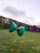 Diabolo (Djævlespil) med styrestave - Ø:10 cm. - Billede 1