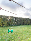 Diabolo (Djævlespil) med styrestave - Ø:10 cm. - Billede 1