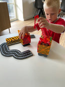 Magna-Tiles Byggeplads med kraner - 32 stk. transparent. - Billede 1