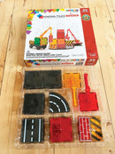 Magna-Tiles Byggeplads med kraner - 32 stk. transparent. - Billede 1