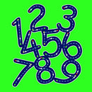 Legetæppe med tal fra 1-9 - 2 x 2 meter. - Billede 1