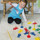 Fiskespil m. 12 fisk og 4 stænger - Billede 1