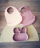 We Might Be Tiny silikonetallerken, kanin, støvet rosa - Billede 1