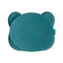 We Might Be Tiny silikonetallerken - Bjørn, Petrolblå - Billede 1