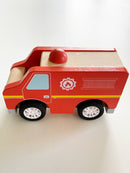 VIGA Brandbil køretøj i træ - L:13 cm - Fra 18 mdr. - Billede 1