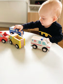 VIGA Politibil køretøj i træ - L:13 cm - Fra 18 mdr. - Billede 1